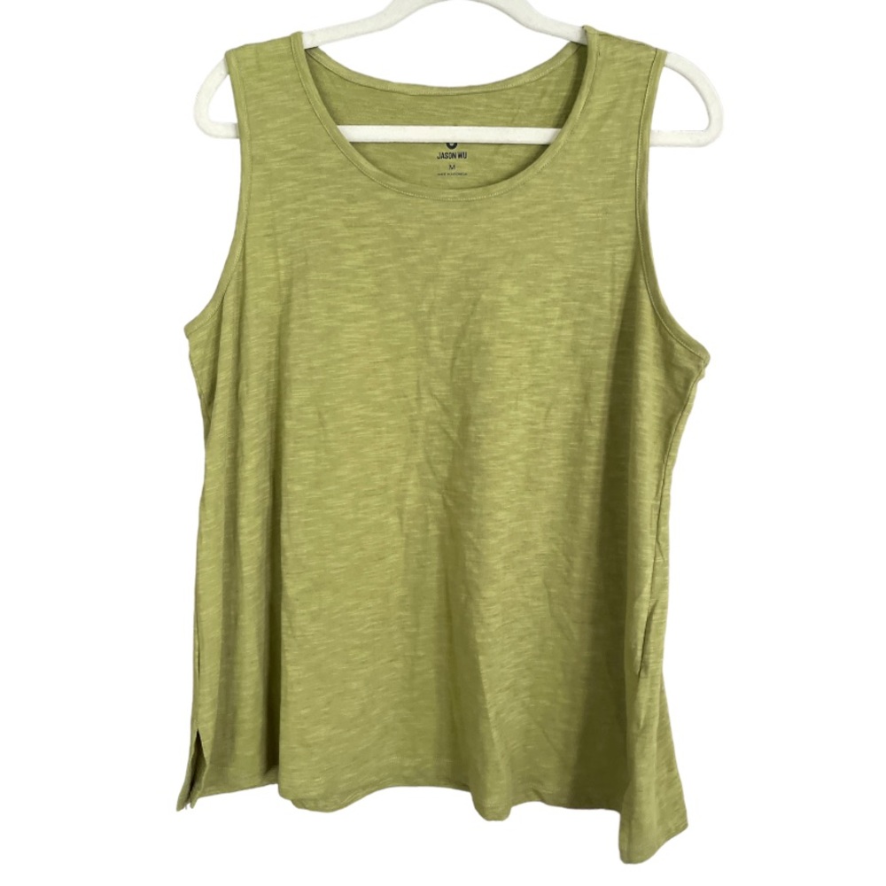 J‎ Jason Wu Cotton Slub Jersey Tank Top Lt Olive Medium